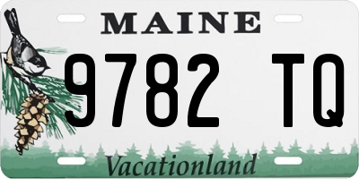 ME license plate 9782TQ