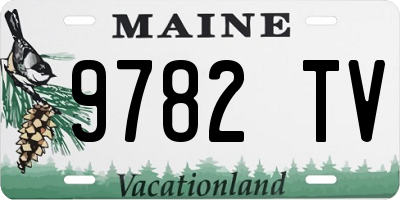ME license plate 9782TV