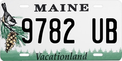 ME license plate 9782UB