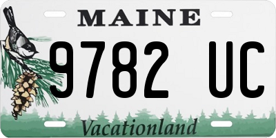 ME license plate 9782UC