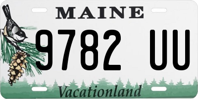 ME license plate 9782UU