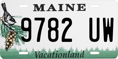 ME license plate 9782UW