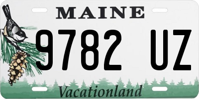 ME license plate 9782UZ