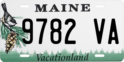 ME license plate 9782VA