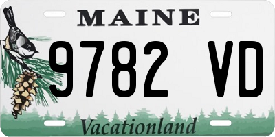 ME license plate 9782VD