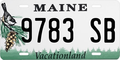 ME license plate 9783SB