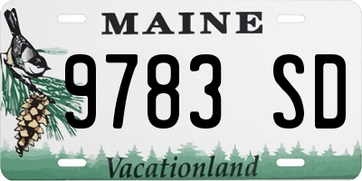 ME license plate 9783SD
