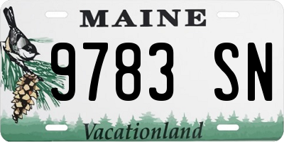 ME license plate 9783SN