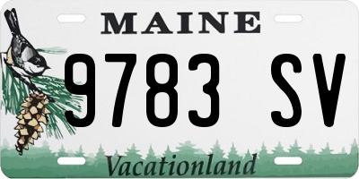 ME license plate 9783SV