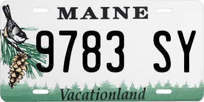 ME license plate 9783SY