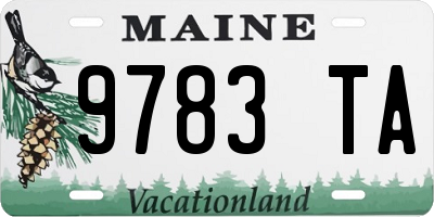 ME license plate 9783TA