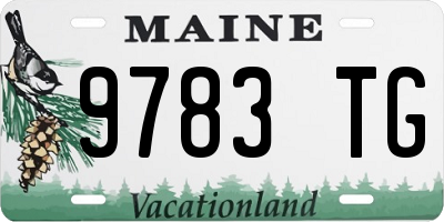 ME license plate 9783TG