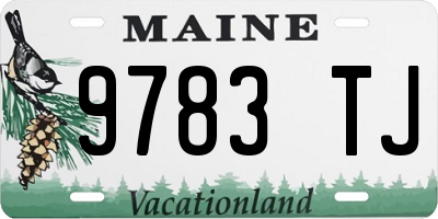 ME license plate 9783TJ