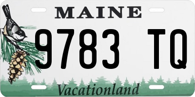 ME license plate 9783TQ