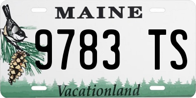ME license plate 9783TS