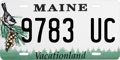 ME license plate 9783UC