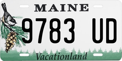ME license plate 9783UD
