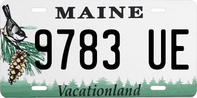ME license plate 9783UE
