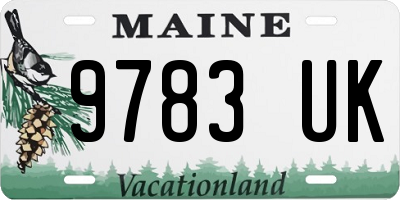 ME license plate 9783UK