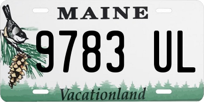 ME license plate 9783UL
