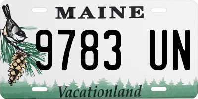 ME license plate 9783UN