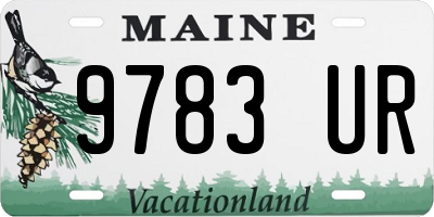 ME license plate 9783UR