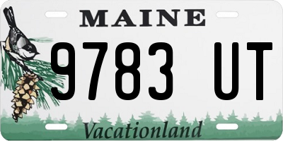 ME license plate 9783UT