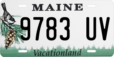 ME license plate 9783UV