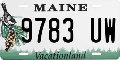 ME license plate 9783UW