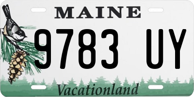 ME license plate 9783UY