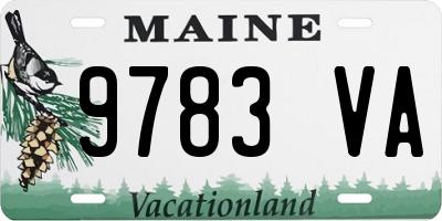 ME license plate 9783VA