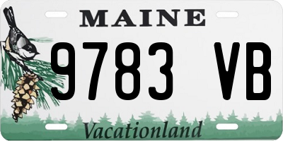 ME license plate 9783VB