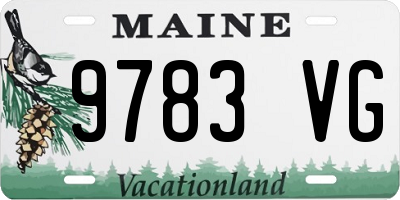 ME license plate 9783VG