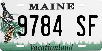 ME license plate 9784SF