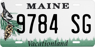 ME license plate 9784SG