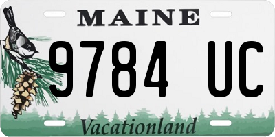 ME license plate 9784UC