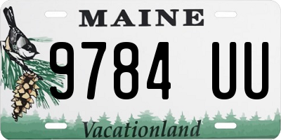 ME license plate 9784UU