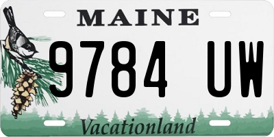 ME license plate 9784UW