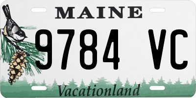 ME license plate 9784VC