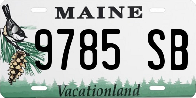 ME license plate 9785SB