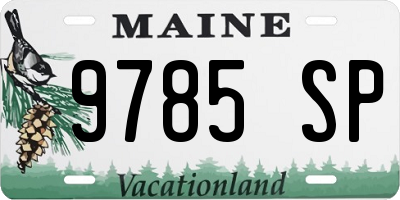 ME license plate 9785SP