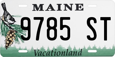 ME license plate 9785ST