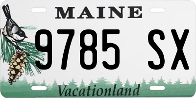 ME license plate 9785SX