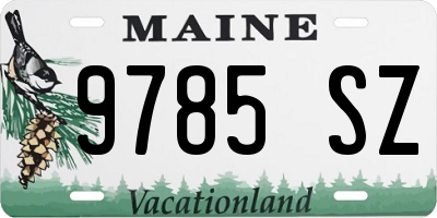 ME license plate 9785SZ
