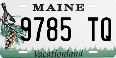 ME license plate 9785TQ