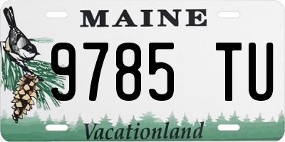 ME license plate 9785TU