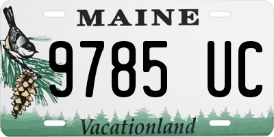 ME license plate 9785UC