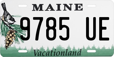 ME license plate 9785UE