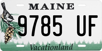 ME license plate 9785UF