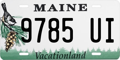 ME license plate 9785UI
